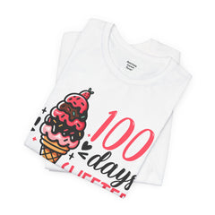 100 Days of School Unisex Tee | Elementary School, Ice Cream, Teacher Apparel
