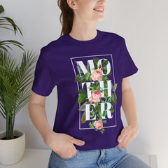 Floral Tee - Unisex Jersey Short Sleeve Tee - Mother In The Flowers, Positive Vibes