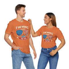 Fireworks Expert, If I Run You Run, Sunglasses  Graphic, Unisex Jersey Short Sleeve Tee