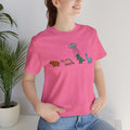 UFO and Dinosaurs Retro Unisex Jersey Short Sleeve Tee