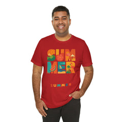 Summer Graphic Tee — Colorful Tropical "SUMMER" Typography T-Shirt