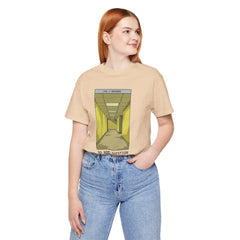 Do Not Question The Hallway T-Shirt — Retro Yellow Corridor Graphic Tee