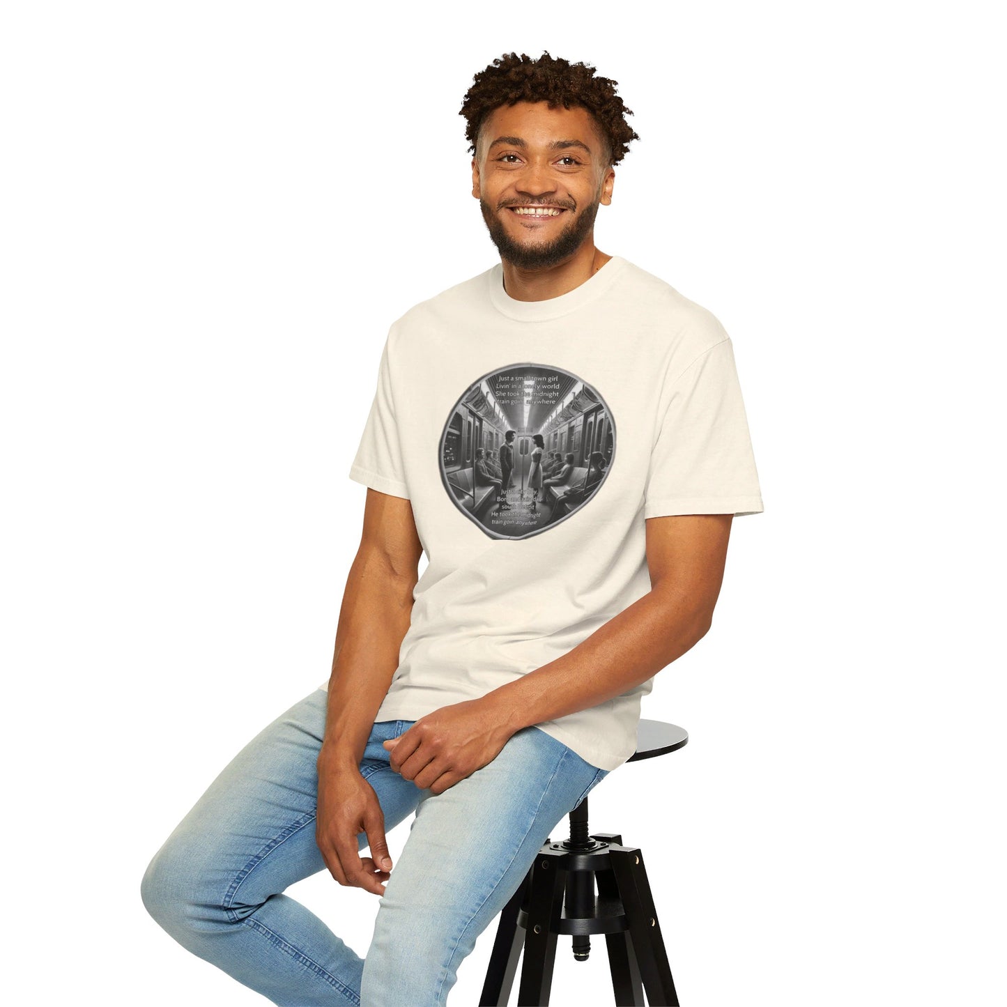 Don't Stop Believin Graphic Unisex Garment-Dyed T-shirt