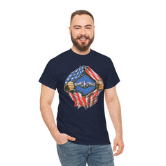 United States Navy Super Submariner tear open T Shirt, Red White and Blue, Patriotic Tee