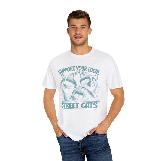 Support Local Street Cats, Retro Style Comfort Colors Shirt