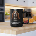 Basset Hound Black Mug (11oz, 15oz), Brewing Pawsitivity In Every Cup