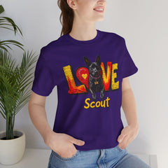 Personalized Love Your Dog T-Shirt — Designed with your dogs name and picture Graphic Tee