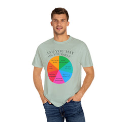 Motivational Talking Head Unisex Garment-Dyed T-Shirt - "And You May Ask Yourself"