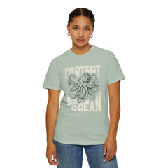 Octopus, Protect Our Ocean -  Graphic Unisex Garment-Dyed T-shirt