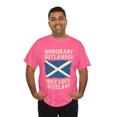 Honorary Outlander Heavy Cotton Tee, Holy Loch Scotland Shirt, Outlander Fan Gift, Casual Tee, Travel Souvenir, Unisex T-Shirt
