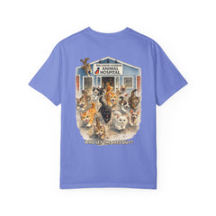 Lauren McGowan Front Logo Back Graphic Baldwin Harbor Animal Hospital "Who Let the Cats Out?" T Shirt