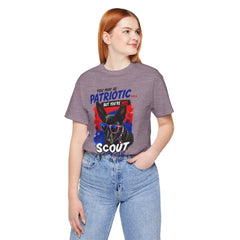 Personalized With Your Dogs Image and Name Patriotic Unisex Jersey Short Sleeve Tee
