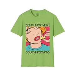 Couch Potato Pop Art Girl Unisex Softstyle T-Shirt