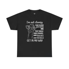 Clumsy Funny Ostrich Graphic Tee | Unisex Heavy Cotton Tee | Great Gift for Animal Lovers, Birthdays, Casual Wear, Humorous Gifts, Everyday Style