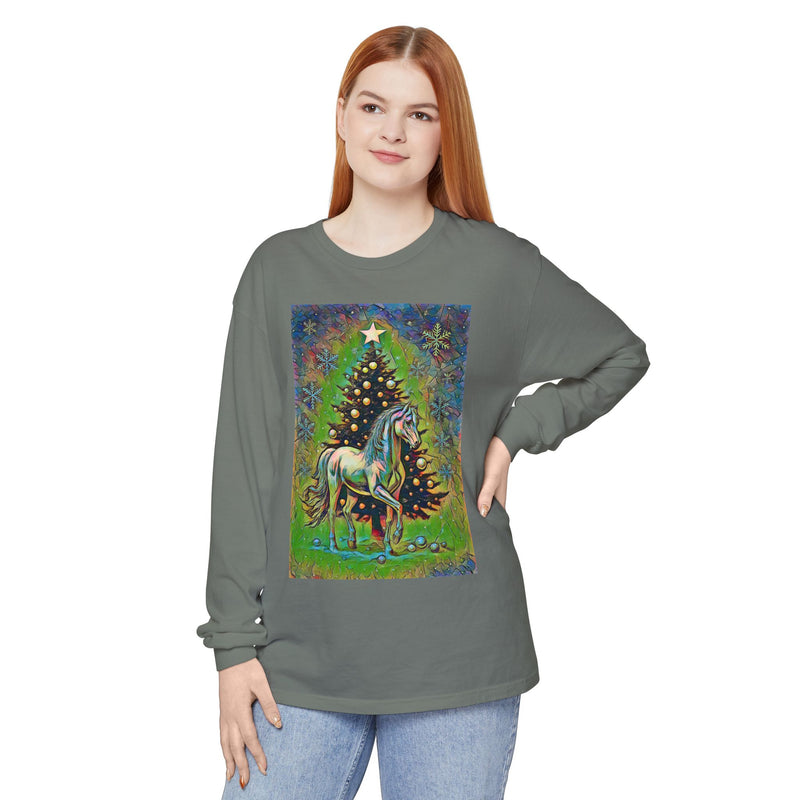 Horse Christmas Long Sleeve T-Shirt
