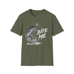 Bite Me Unisex Softstyle T-Shirt  A unique gift idea for people who love to fish