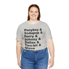 The Outsiders Shirt, Greasers Characters Shirt, Unisex Jersey Short Sleeve Tee