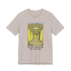 Do Not Question The Hallway T-Shirt — Retro Yellow Corridor Graphic Tee