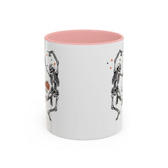 Who wants to Dance? Tis The Season White Ceramic Dancing Skeletons Mug