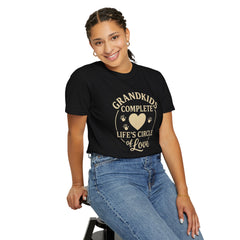 Grandkids Complete Life’s Circle of Love T-Shirt, Family Shirt, Gift for Grandma, Heartwarming Tee, Casual Everyday Wear