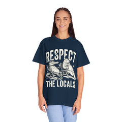 Alligator and Manatee Respect the Locals T-Shirt — Vintage Beach Vibes Graphic Tee