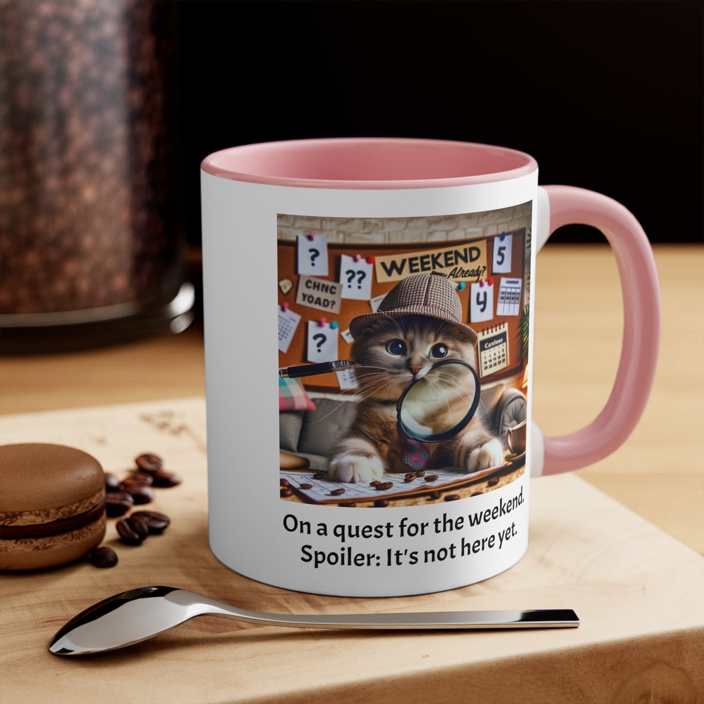 Tuesday Funny Cat Quote Graphic Mug, Accent Mug, 11oz, 15oz