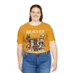 RESCUED IS MY Favorite Breed - Unisex Jersey Short Sleeve Tee