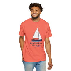 Hempstead Bay Sailing Club Graphic T-Shirt — "Real Sailors Fly Scots" Nautical Tee