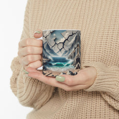 Serene Ocean Beach Nature-Inspired Ceramic Mug - 11oz & 15oz Options