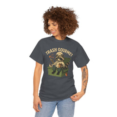 Trash Gourmet Unisex Heavy Cotton Tee, Funny Graphic T-Shirt, Quirky Casual Wear, Unique Gift for Food Lovers, Eco-Friendly Apparel