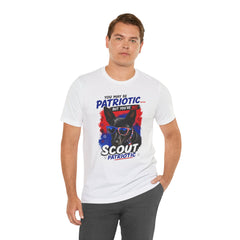 Personalized With Your Dogs Image and Name Patriotic Unisex Jersey Short Sleeve Tee