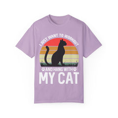 Workout & Cat Lover Unisex T-Shirt - I Just Want to Workout and Hang with My Cat