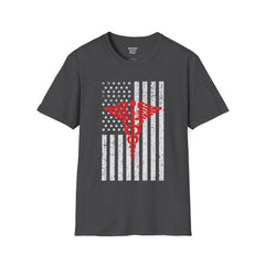 American Doctor - Unisex Softstyle T-Shirt | Doctor Awareness, Medical Wear, Gift For Him, Scrubs Lover, Hospital Staff Gift, Gift For Him