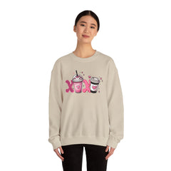 Woman's Love Coffee Valentine -  Unisex Heavy Blend™ Crewneck Sweatshirt