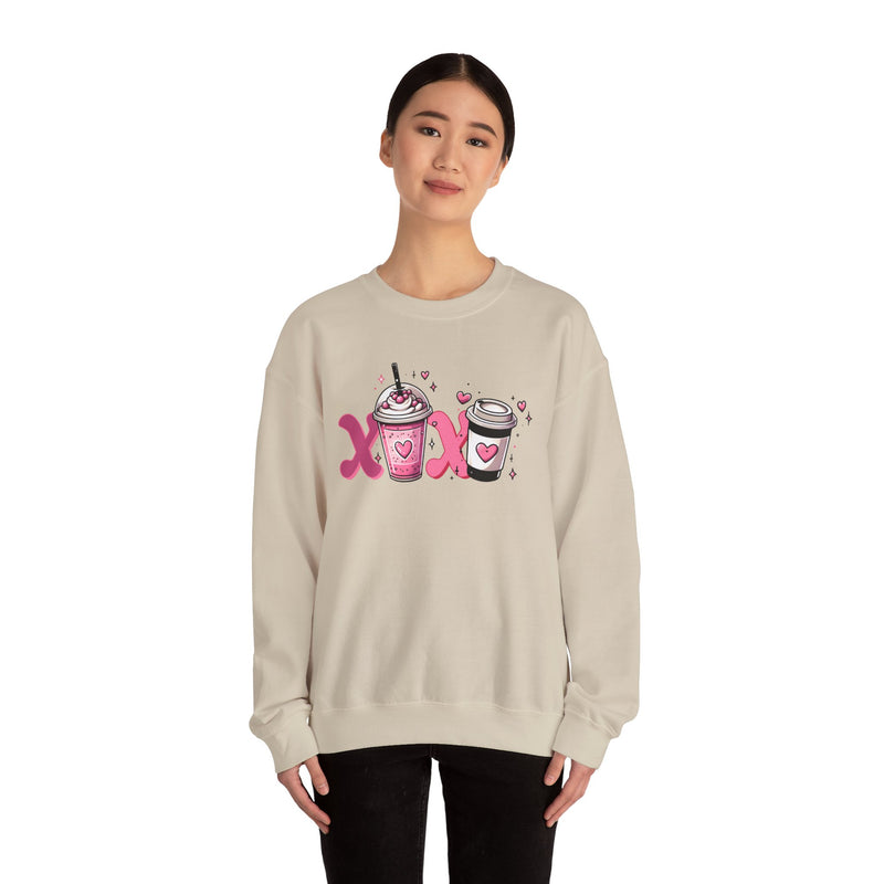 Woman's Love Coffee Valentine -  Unisex Heavy Blend™ Crewneck Sweatshirt
