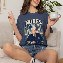 Nukes I Am Your Father Vintage United States Navy Nuclear Power Submarine Graphic T-Shirt