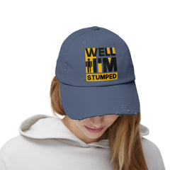 Amputee humor cap, Well I'm Stumped, retro distressed unisex hat, funny amputee cap, limb loss awareness gift, recovery encouragement gift