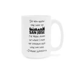 Dionne Warwick mug, San Jose mug, retro music gift, vintage song mug, pop culture mug, singer fan gift, Dionne Warwick fan, classic song