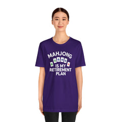 Mahjong Retirement Plan Tee, Fun Unisex T-Shirt for Game Lovers, Perfect Gift for Retirees, Mahjong Enthusiasts, Casual Wear