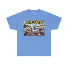 Amputee Humor True Story Paragliding into Hungry Hippos - Unisex Heavy Cotton Tee