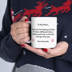 Thank You Mom Ceramic Mug — Funny Appreciation Coffee Cup (11oz & 15oz)