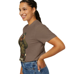 Graphic T-Shirt — Vintage WWII General George Patton Binoculars Design with "Rommel You Magnificent Bastard" Text