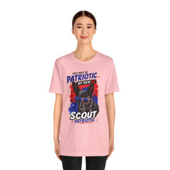 Personalized With Your Dogs Image and Name Patriotic Unisex Jersey Short Sleeve Tee