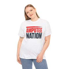 Amputee Nation Unisex Heavy Cotton Tee, Support Shirt, Gift for Amputees, Awareness Apparel, Casual Comfort Wear