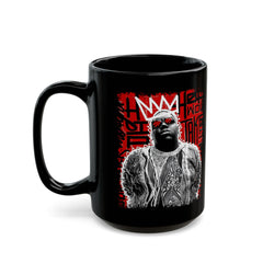 Hip Hop Crowned Rapper Graphic - Black Mug (11oz, 15oz)