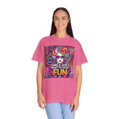 80s Music Girls Just Want To Have Fun  - Graphic Comfort Colors Garment Dyed Shirt