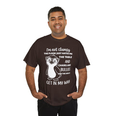 Clumsy Funny Penguin Graphic Tee | Unisex Heavy Cotton Tee | Great Gift for Animal Lovers, Birthdays, Casual Wear, Humorous Gifts, Everyday Style