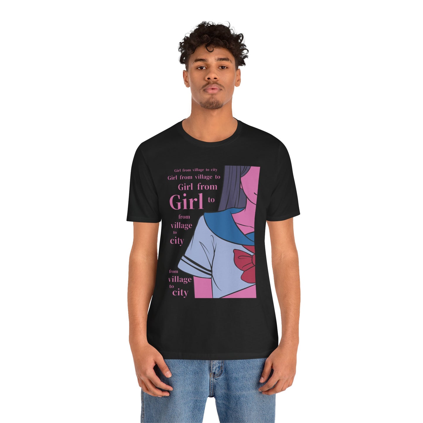 Anime Girl Art - Unisex Jersey Short Sleeve Tee