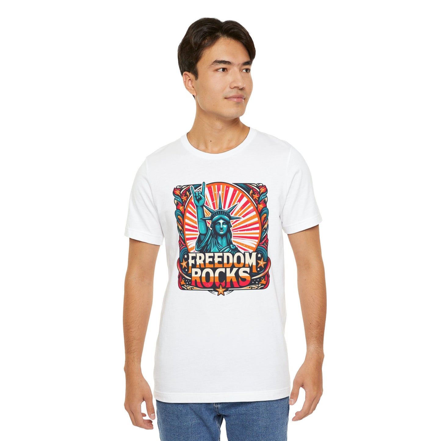 July 4th Statue Of Liberty Freedom - Graphic Unisex Short Sleeve Tee