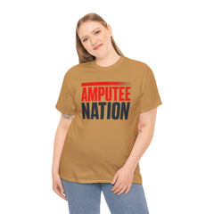 Amputee Nation Unisex Heavy Cotton Tee, Support Shirt, Gift for Amputees, Awareness Apparel, Casual Comfort Wear